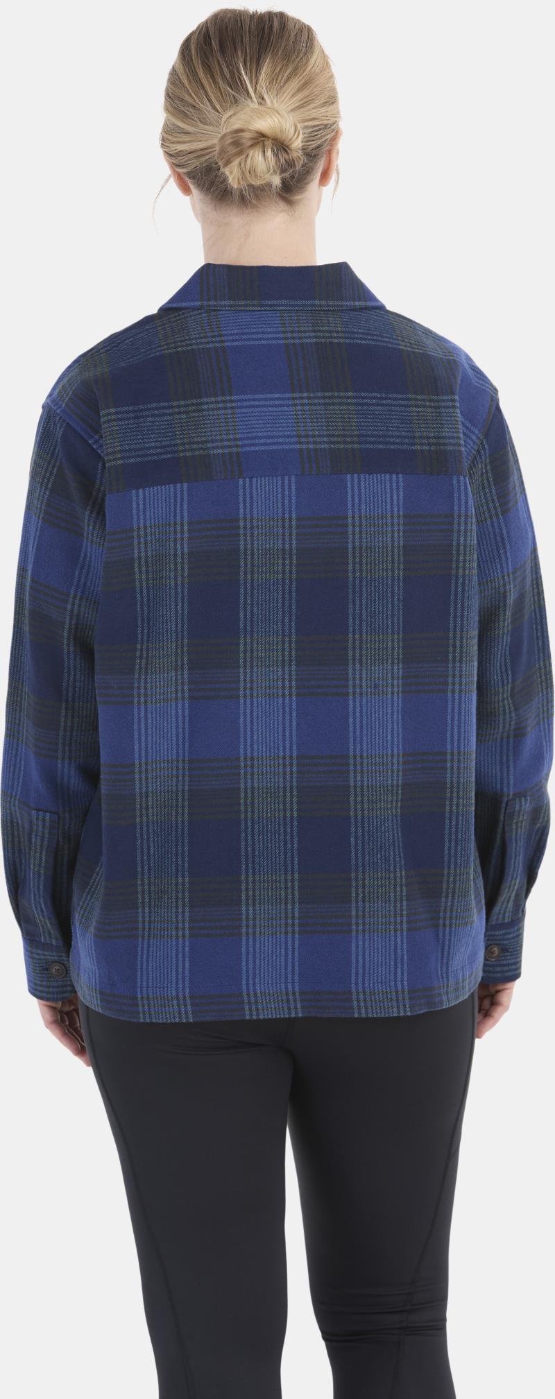 Incline Heavyweight Flannel Overshirt - Womens - Twilight Blue 2