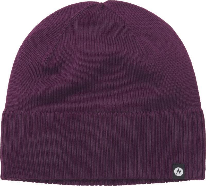 Lightweight Merino Beanie - Purple Fig 1