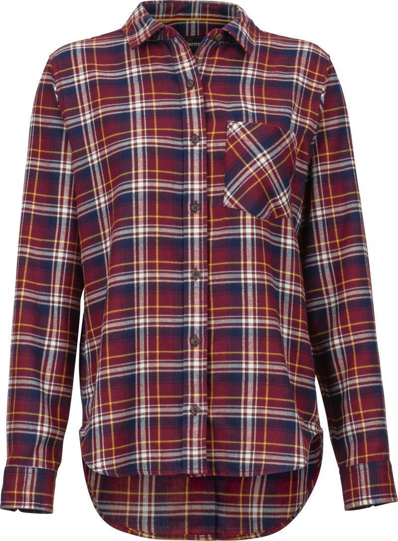 Maggie Midweight Flannel LS - Womens - Claret 1