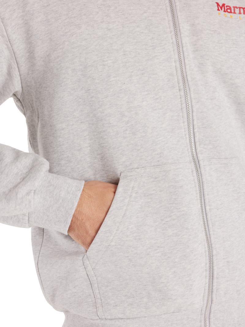 Marmot For Life Full Zip Hoody - Mens - Light Grey Heather 4