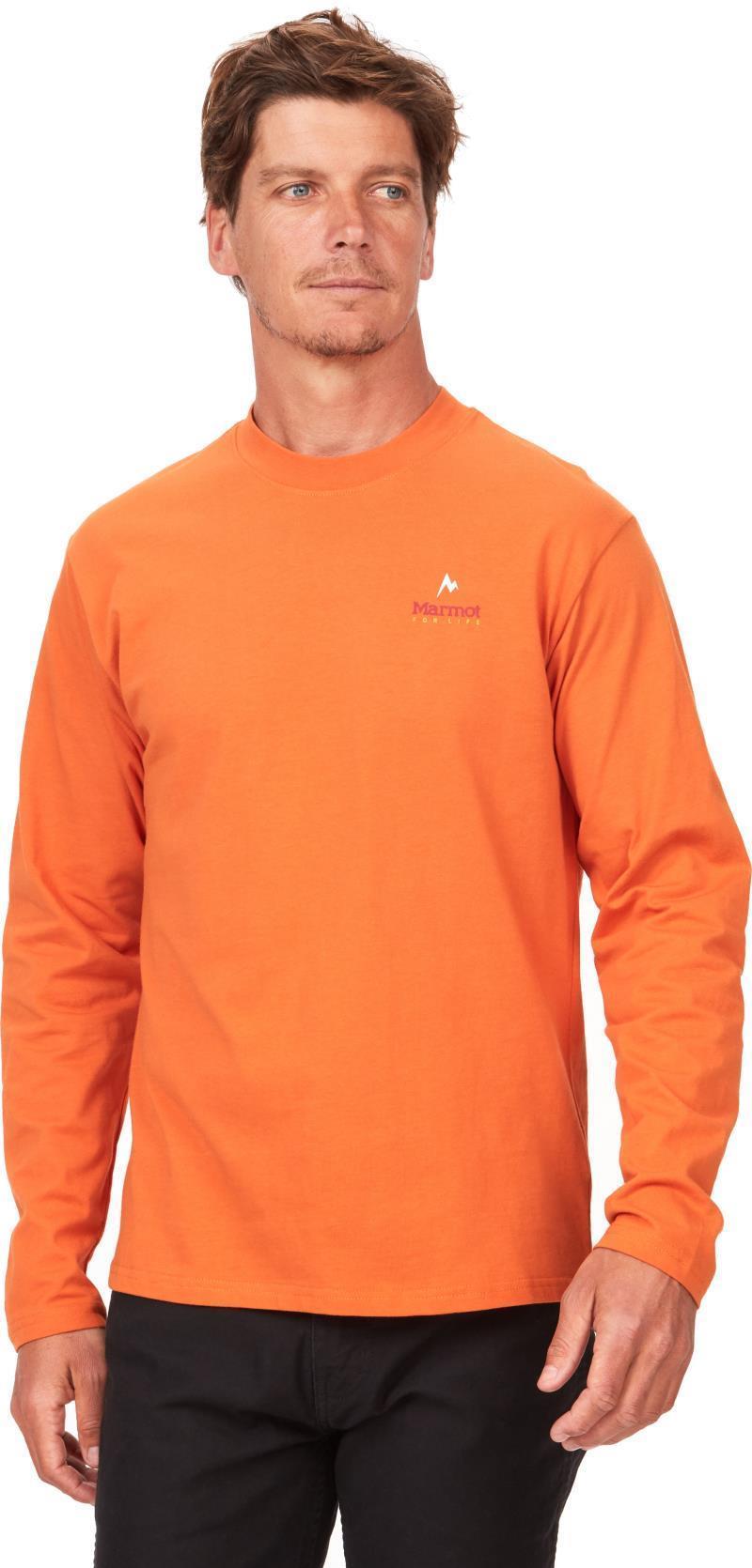 Marmot For Life Tee LS - Mens - Tangelo 1