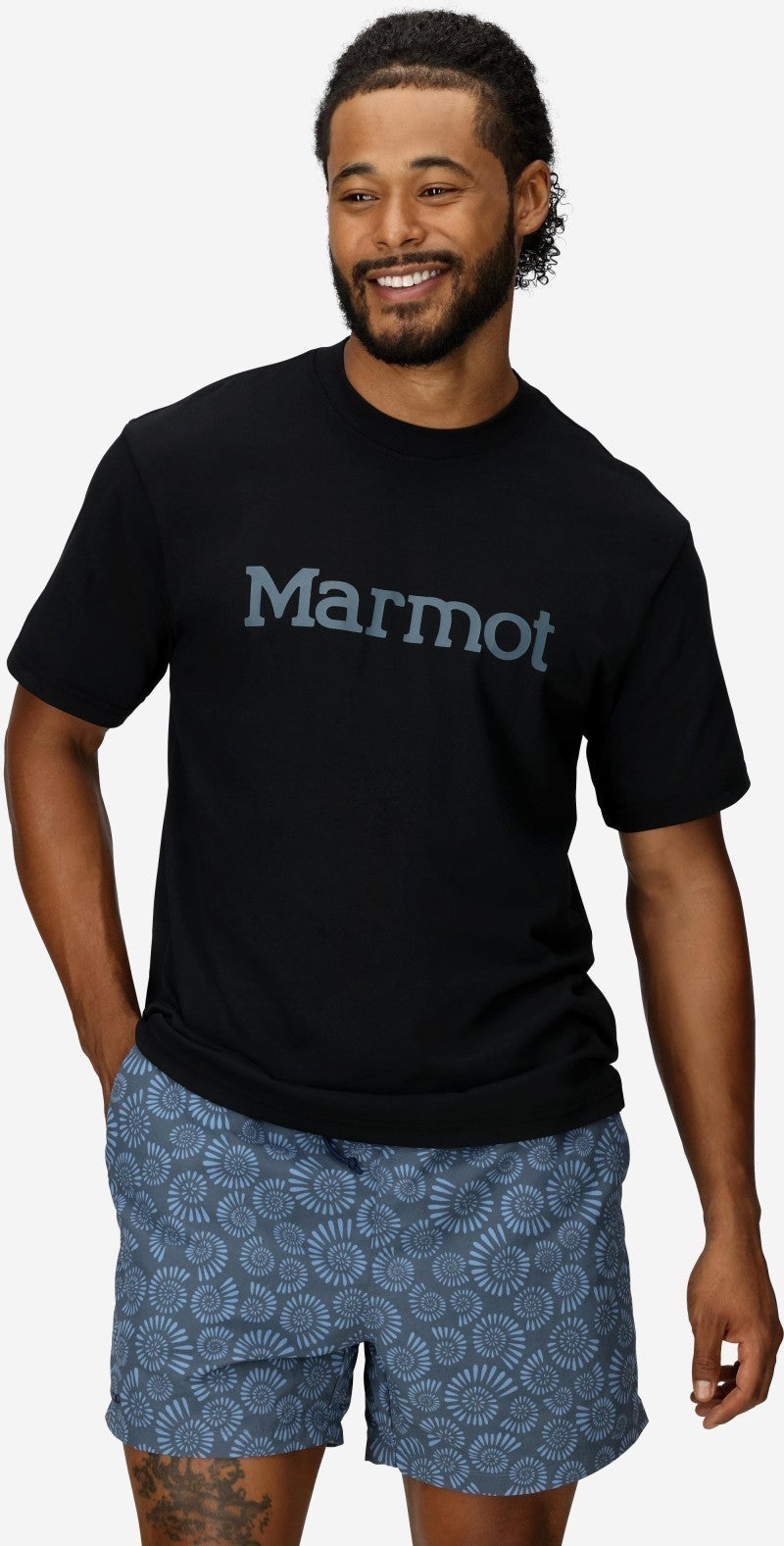 Marmot Logo SS - Mens - black 1