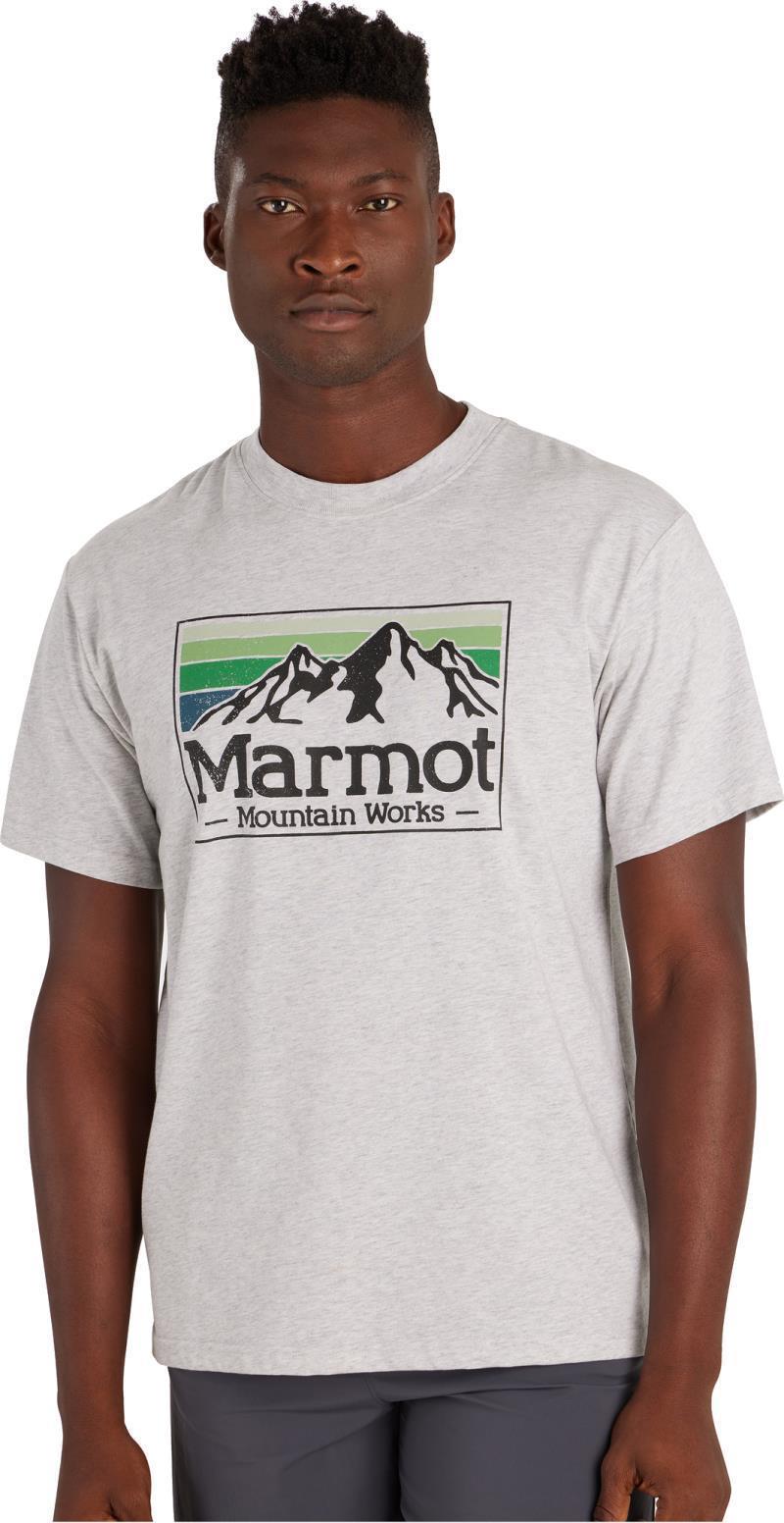 Marmot Mountain Works Gradient Tee SS - Mens - Light Grey Heather 3
