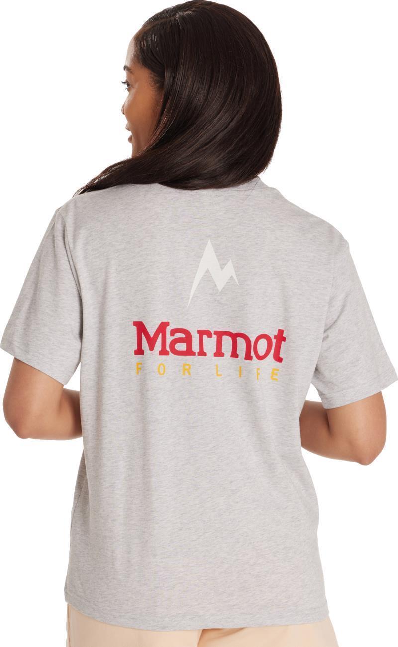 Marmot for Life Tee SS - Womens - Light Grey Heather 2