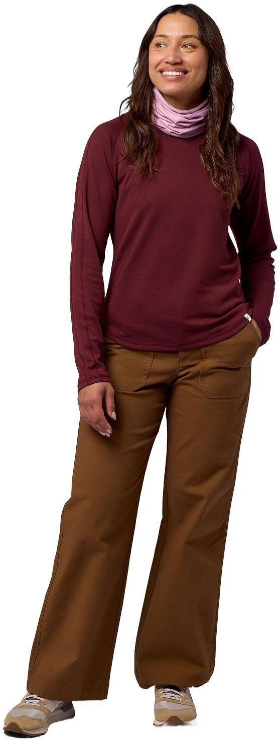Mayacama LS Crew - Womens - soft oxblood 1
