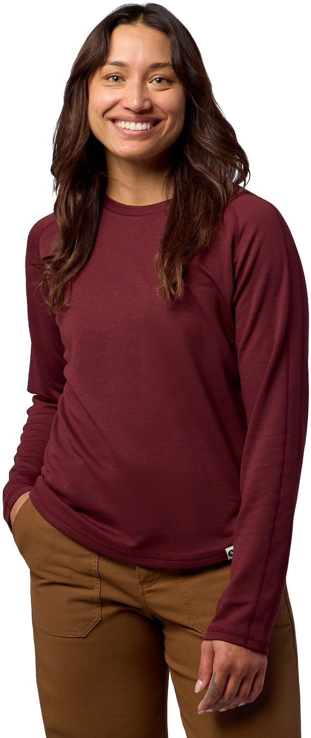 Mayacama LS Crew - Womens - soft oxblood 1