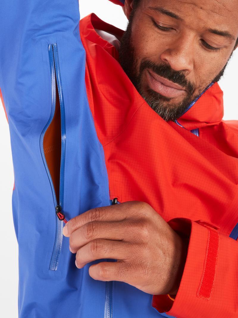 Mitre Peak GTX Jacket - Mens - Victory Red / Trail Blue 4
