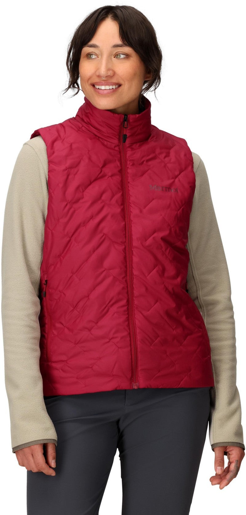 MonoQuilt Vest - Womens - red mulberry 1