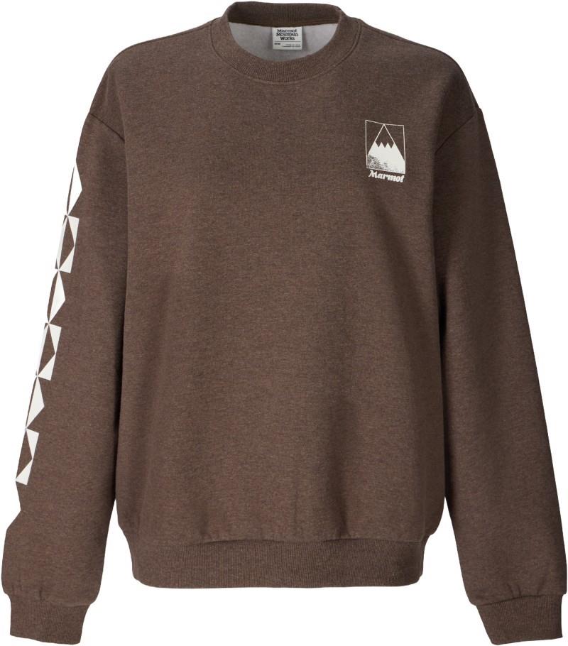 Mountain Geo Crew Sweatshirt - Womens - hickory nut heather 1