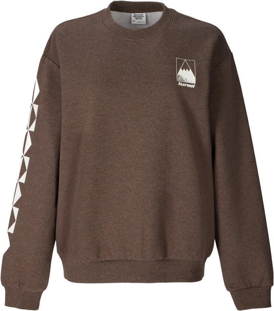 Mountain Geo Crew Sweatshirt - Womens - hickory nut heather 1