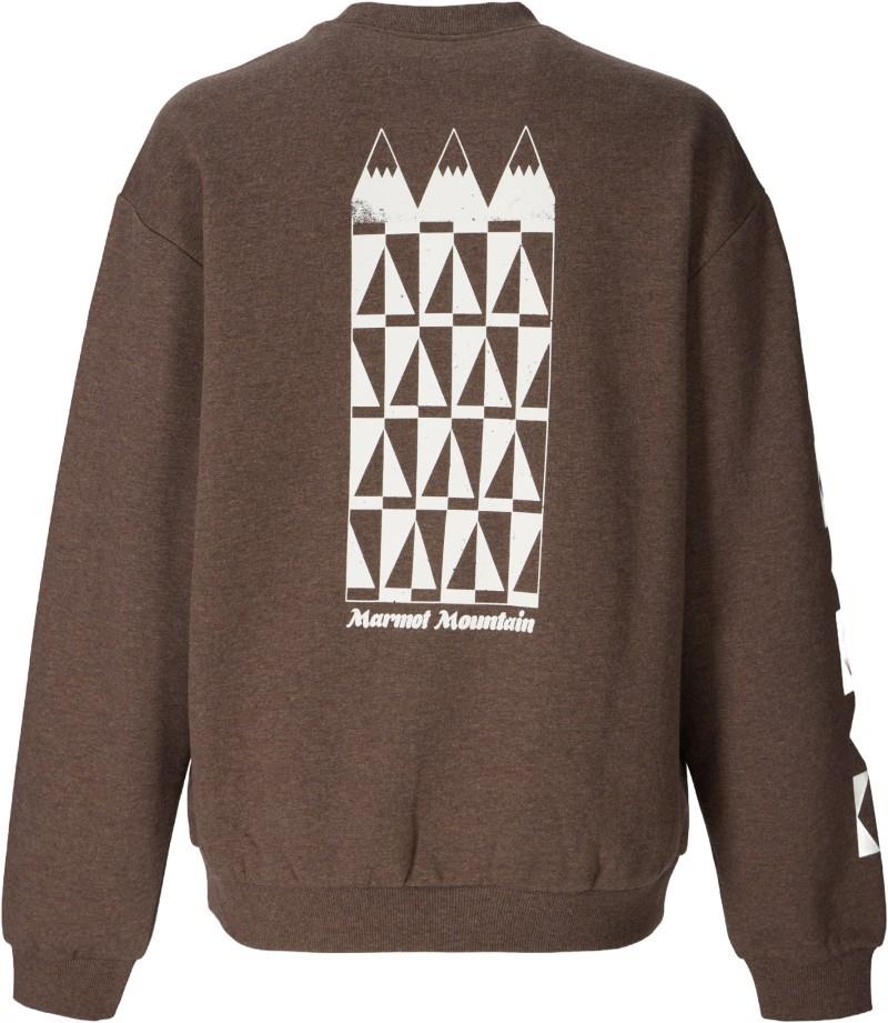 Mountain Geo Crew Sweatshirt - Womens - hickory nut heather 1