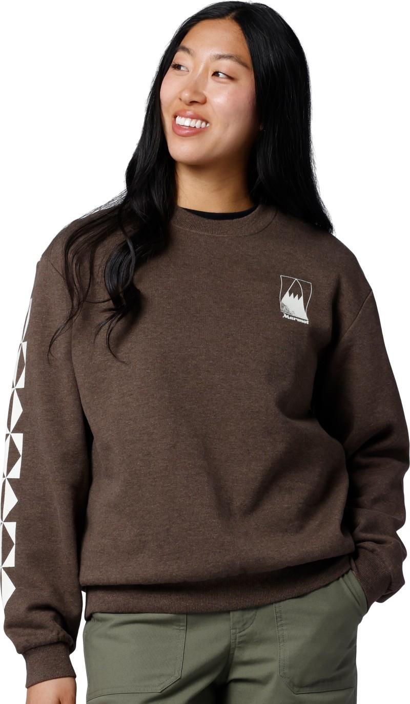 Mountain Geo Crew Sweatshirt - Womens - hickory nut heather 1