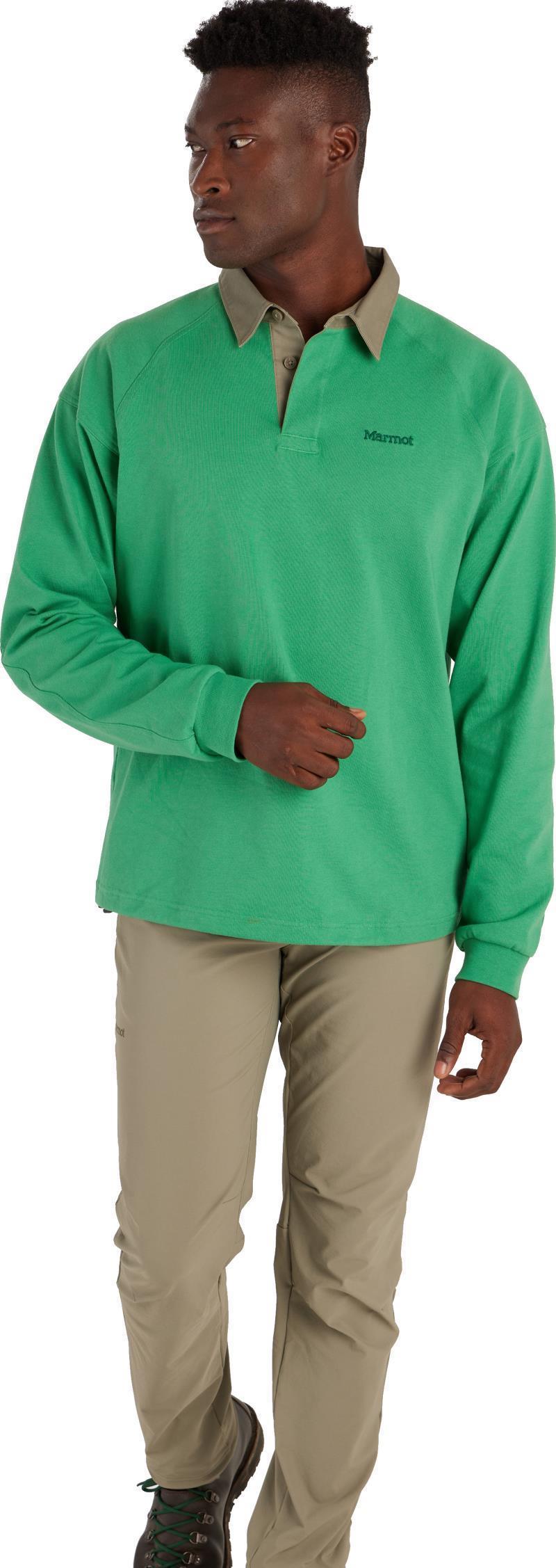 Mountain Works Rugby Pullover - Mens - Clover / Vetiver 3