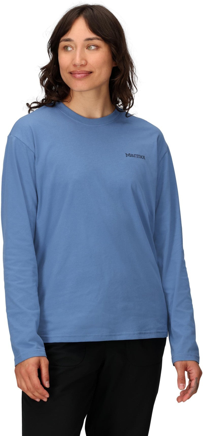 Mountainscape Tee LS - Womens - rain cloud 1