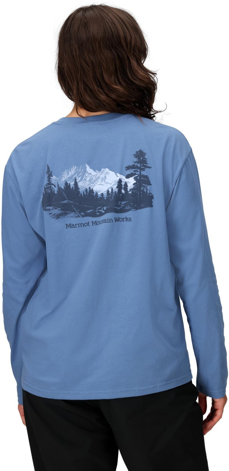 Mountainscape Tee LS - Womens - rain cloud 1