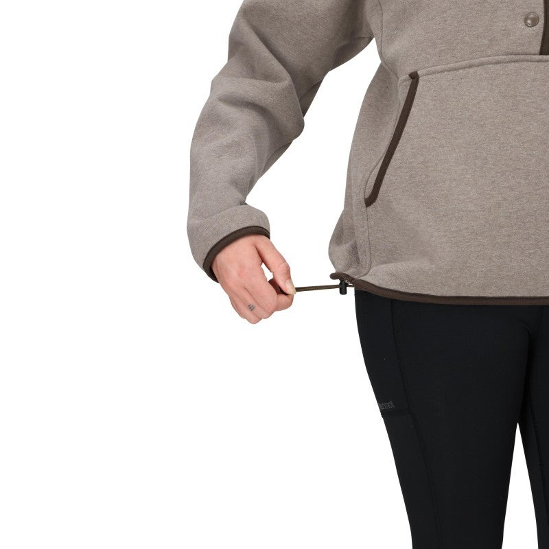 Peak Cozy 1/2 Snap Pullover - Womens - claystone heather 1