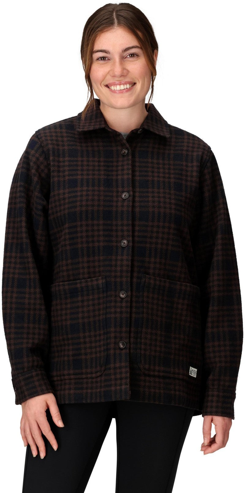 Pinecrest Heavyweight Flannel Overshirt - Womens - black 1