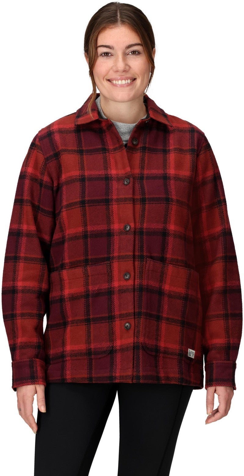Pinecrest Heavyweight Flannel Overshirt - Womens - pecan 1