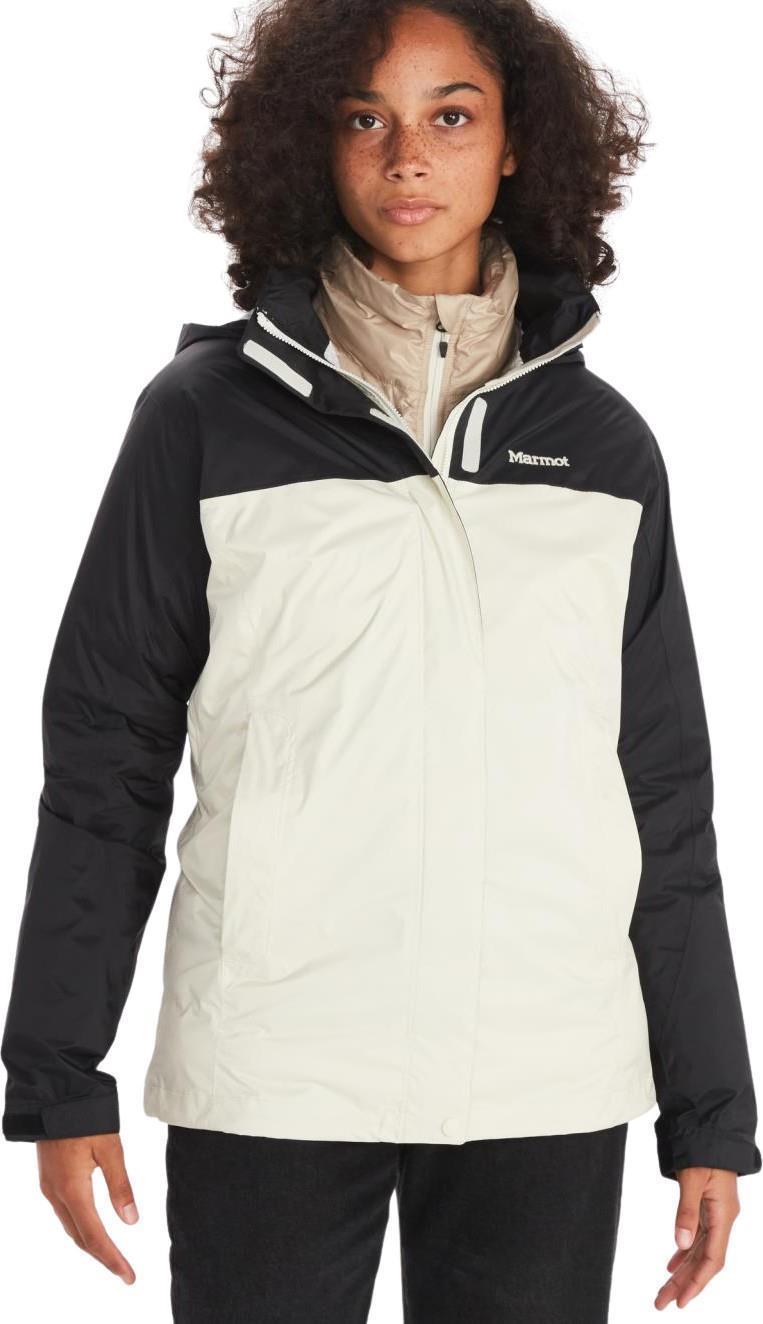 PreCip Eco Jacket - Womens - papyrus / black 1