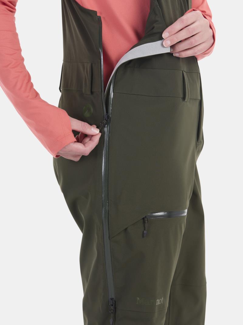 Refuge Pro Bibs - Womens - Rosin Green 3