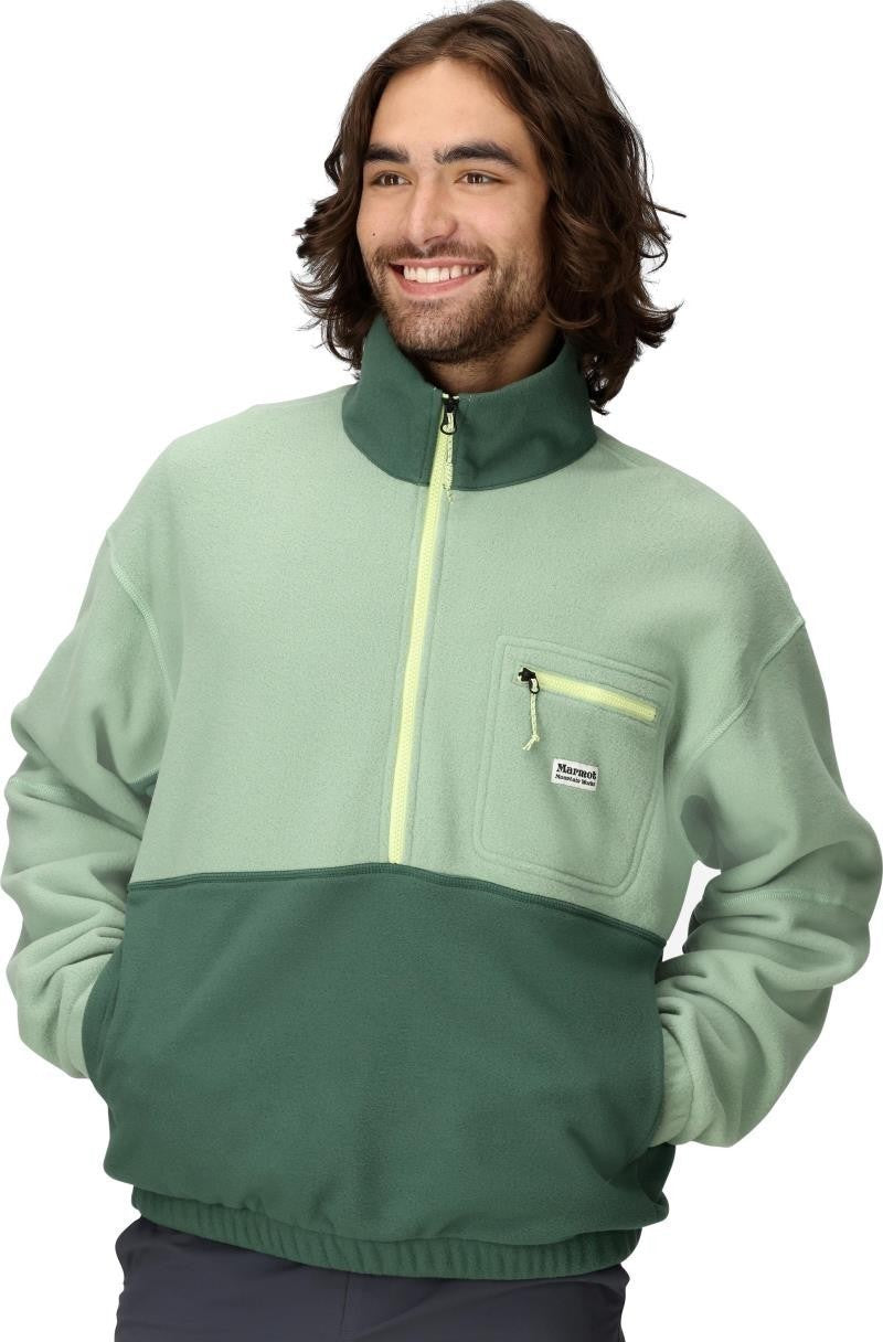 Retro Rocklin 1/2 Zip - Mens - agate green / juniper green 1