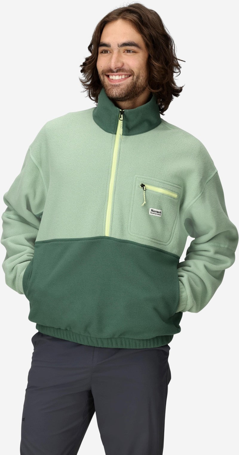 Retro Rocklin 1/2 Zip - Mens - agate green / juniper green 1