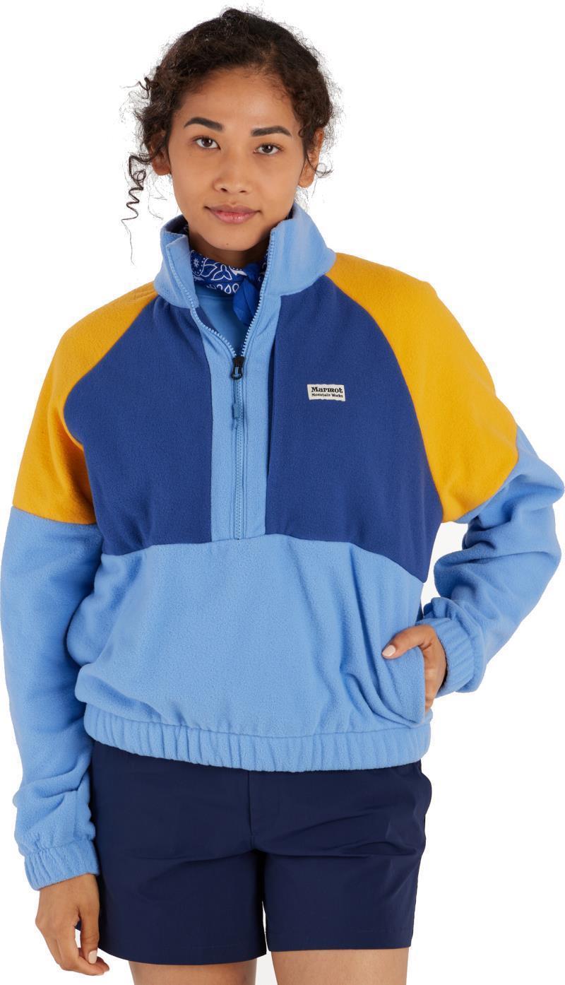 Retro Rocklin 1/2 Zip - Womens - Blue Bonnet / Twilight Blue / Golden Sun 3