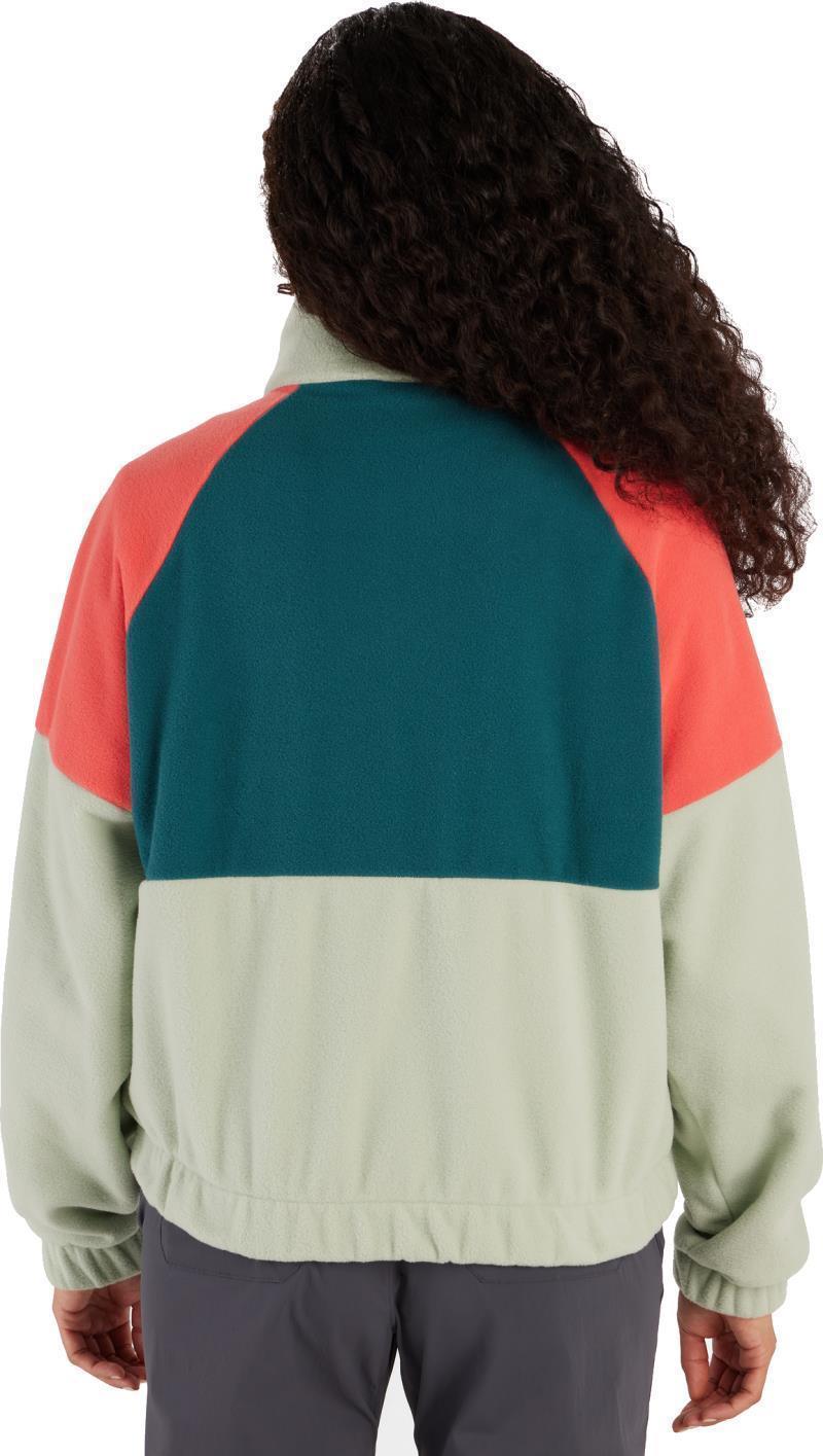 Retro Rocklin 1/2 Zip - Womens - Frosty Green / Dark Jungle / Grapefruit 4