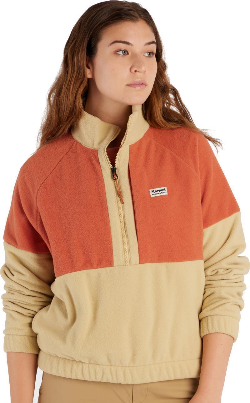 Retro Rocklin 1/2 Zip - Womens - Light Oak / Auburn 3