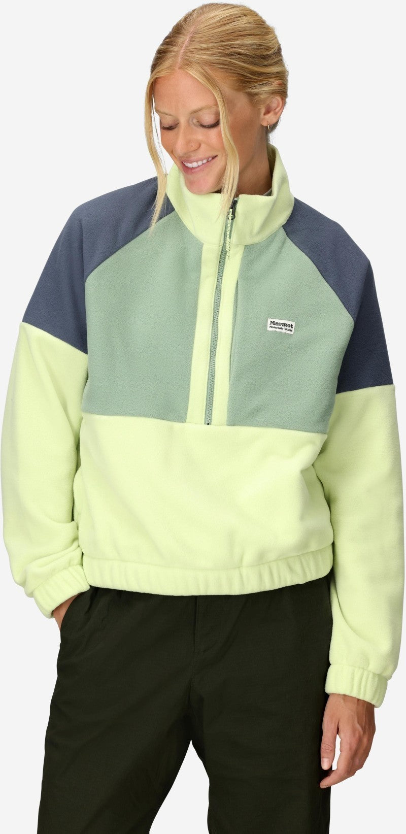 Retro Rocklin 1/2 Zip - Womens - matcha / agate green / thunderhead 1