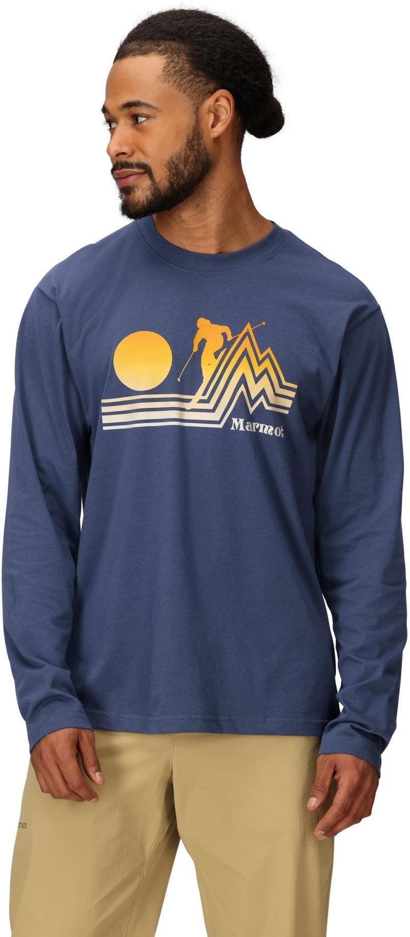 Retro Skiier Tee LS - Mens - thunderhead 1
