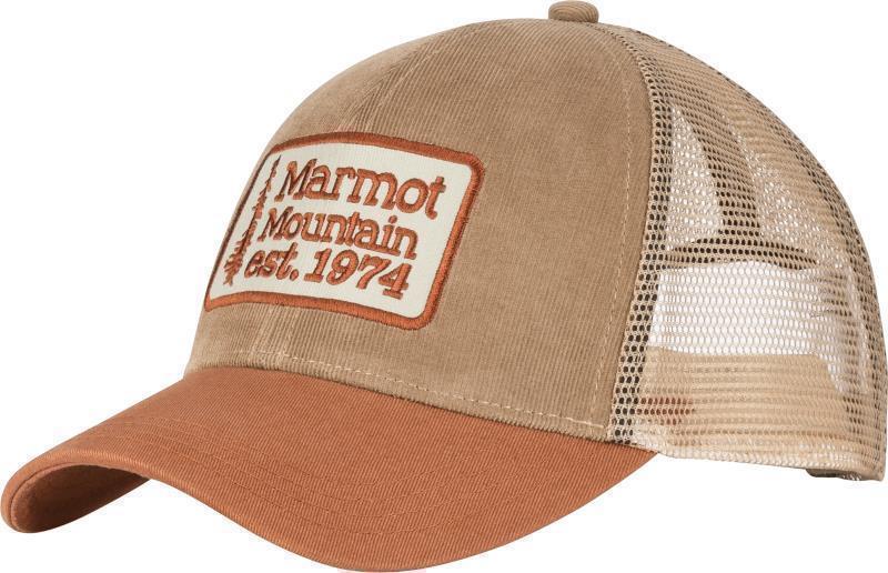 Retro Trucker Hat - desert khaki corduroy / terra cotta corduroy 1