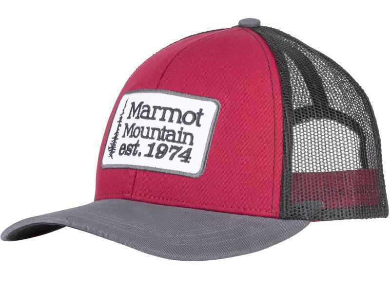 Retro Trucker Hat - sienna red / dark steel 1