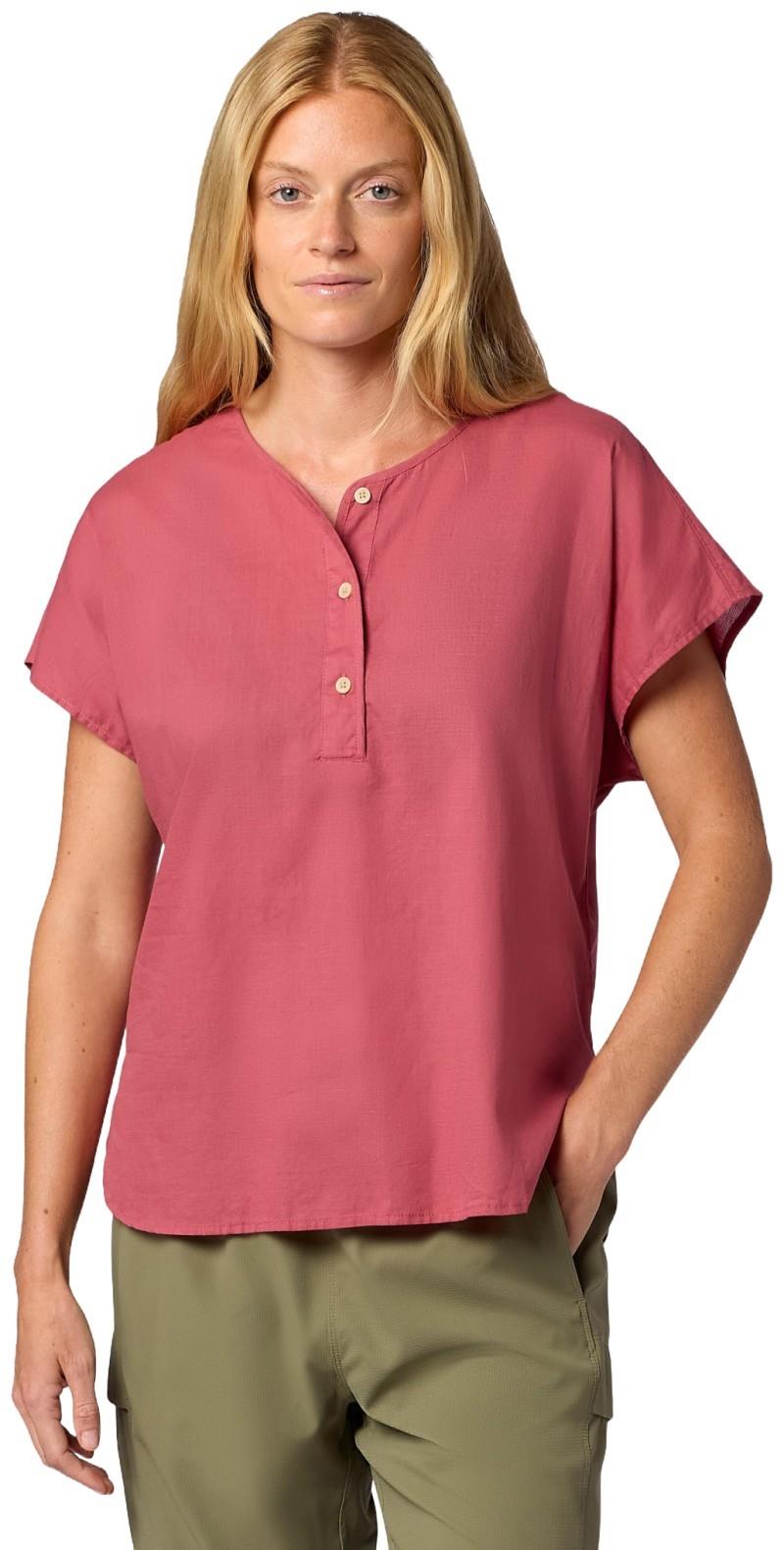 Rhea Henley SS - Womens - dried rose 1
