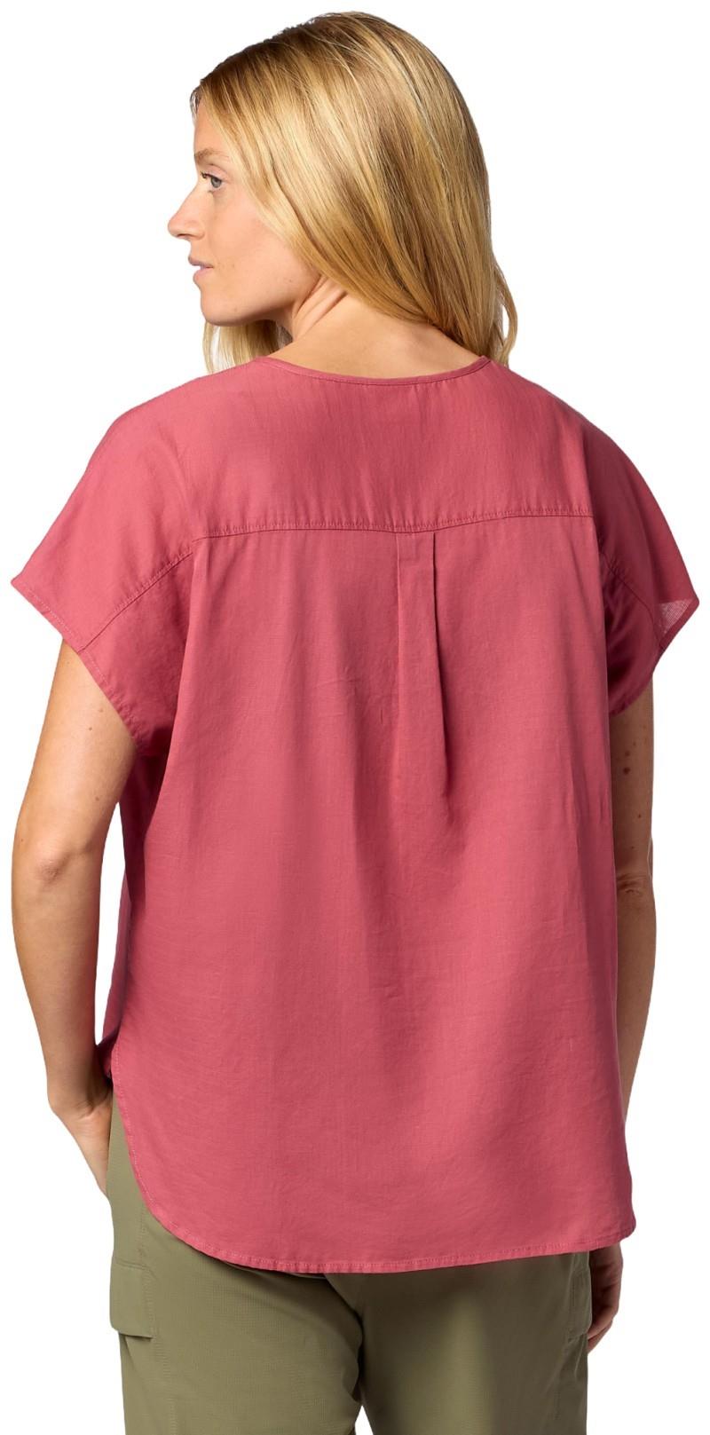 Rhea Henley SS - Womens - dried rose 1