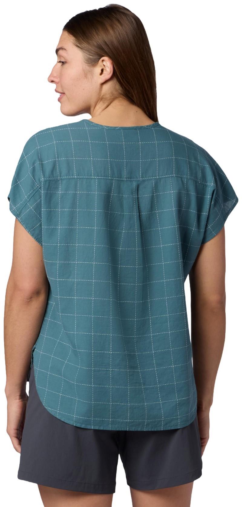 Rhea Henley SS - Womens - seafloor global plaid 1