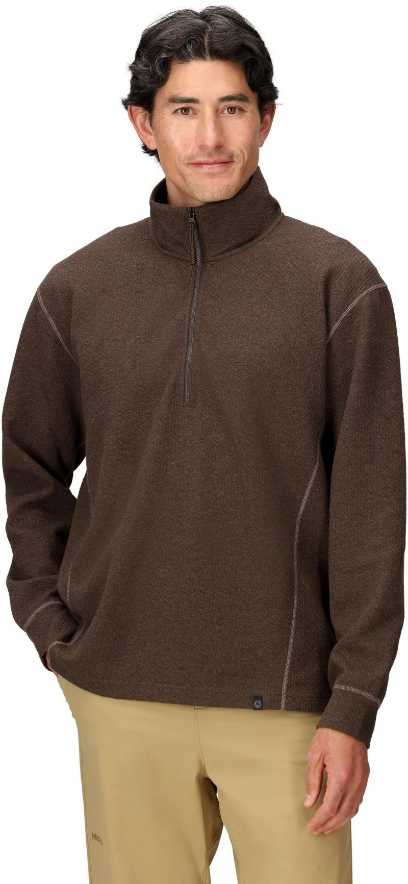 Ridge Tech 1/2 Zip - Mens - hickory nut heather 1