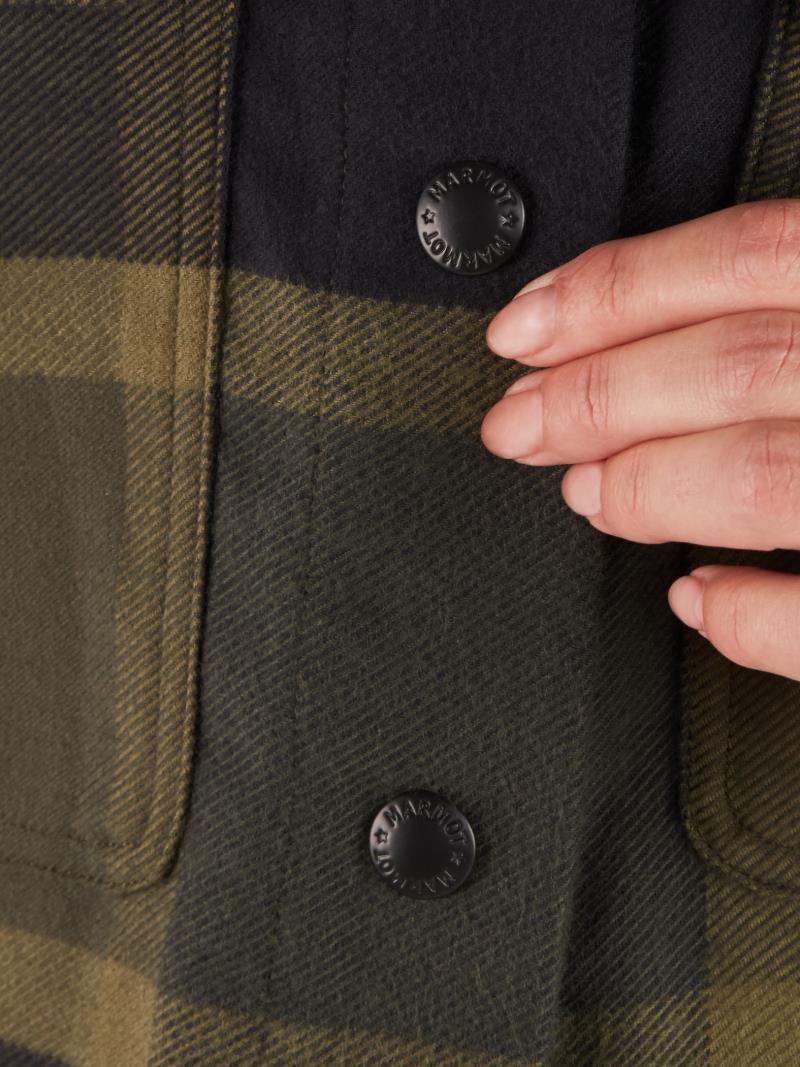 Ridgefield Heavyweight Flannel Overshirt LS - Womens - Nori 4
