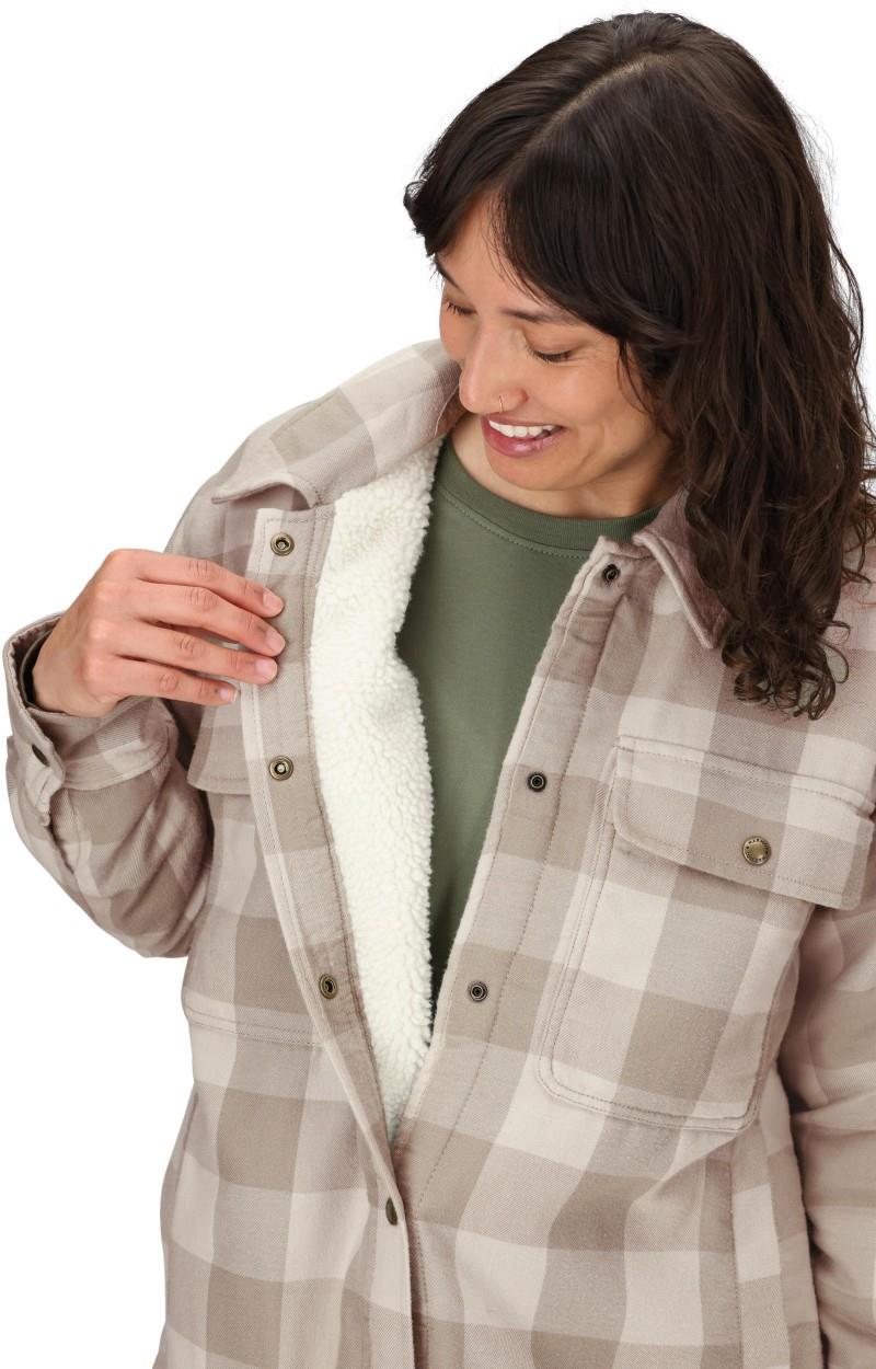 Ridgefield Sherpa Flannel Jacket - Womens - birch bark 1