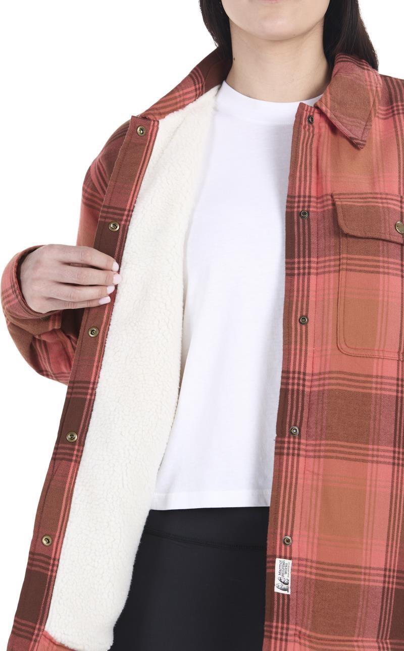 Ridgefield Sherpa Flannel Jacket - Womens - grapefruit / chocolate 1