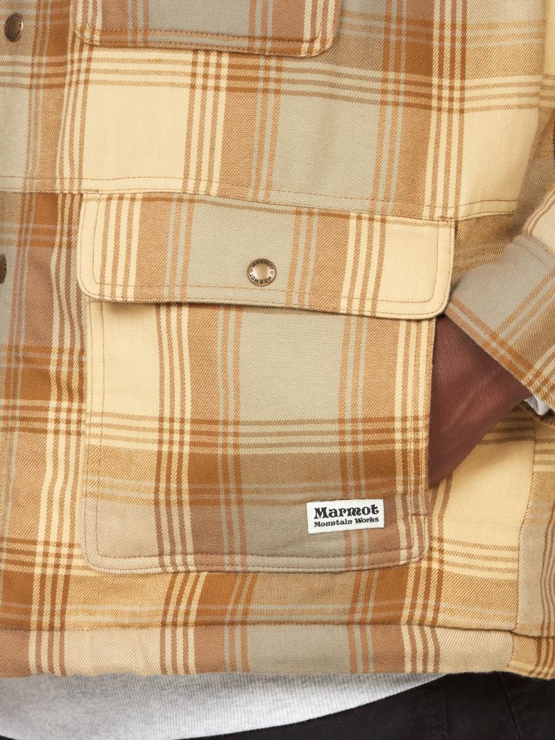 Ridgefield Sherpa Flannel Shirt Jacket - Mens - Light Oak 4