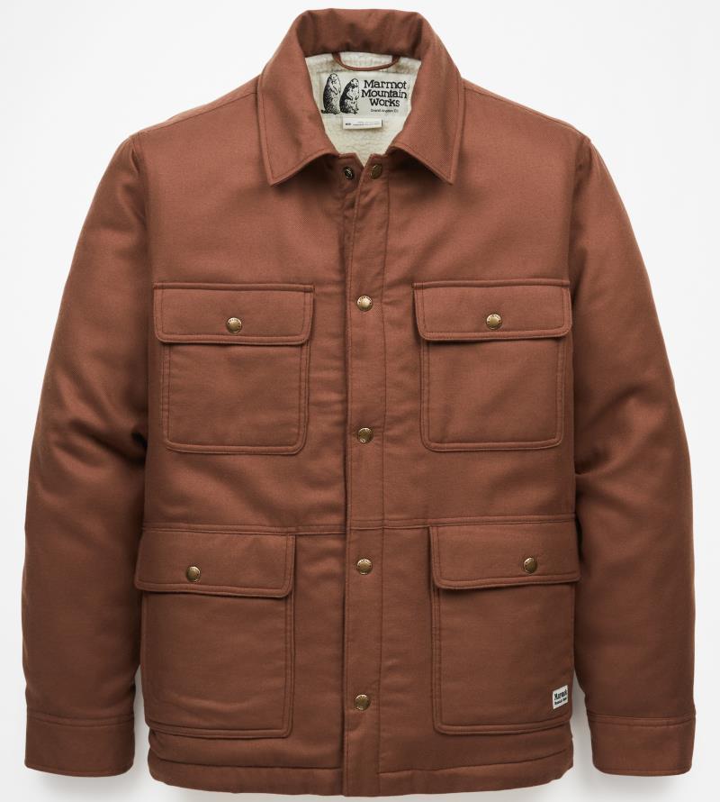 Ridgefield Sherpa Flannel Shirt Jacket - Mens - Pinecone 1