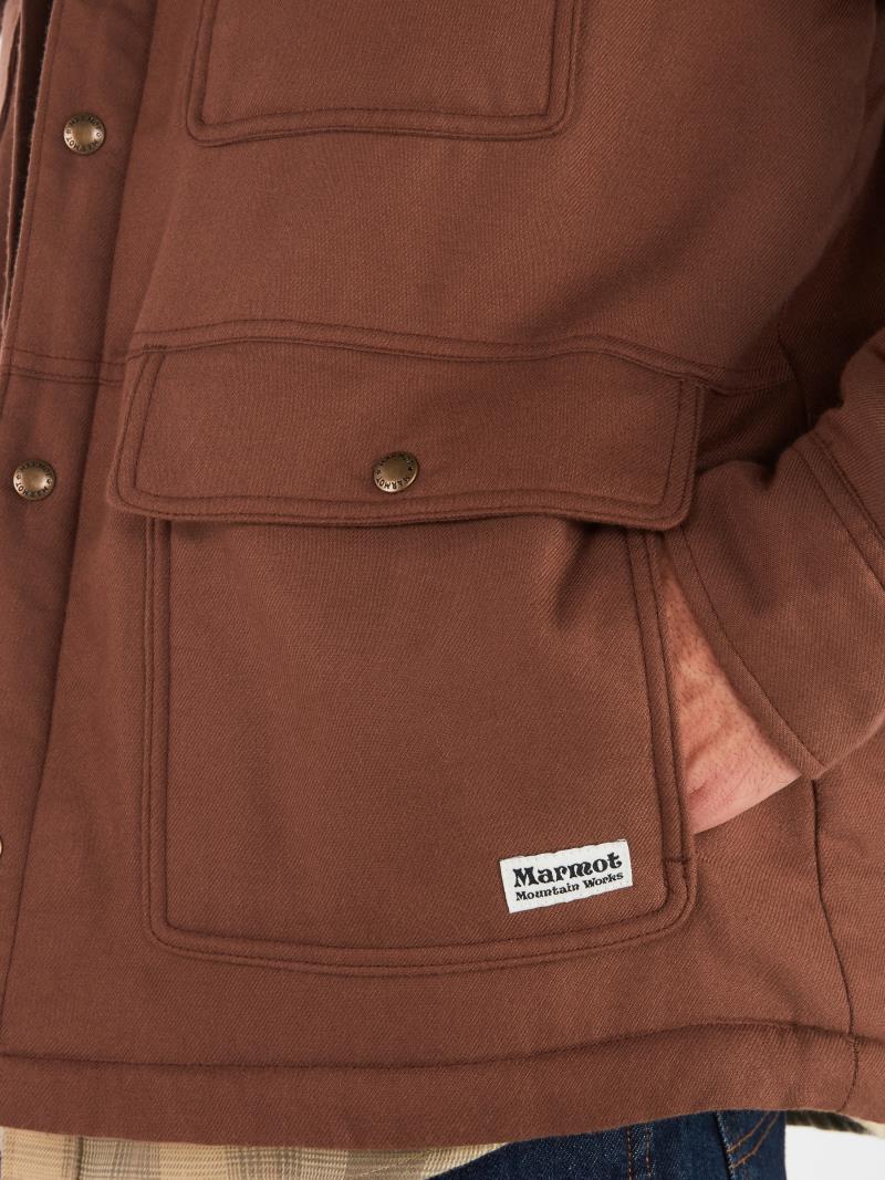 Ridgefield Sherpa Flannel Shirt Jacket - Mens - Pinecone 6