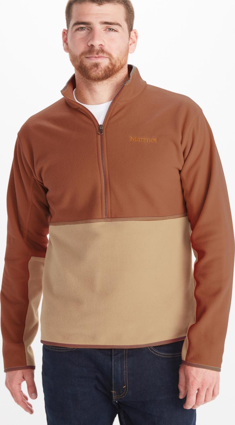 Rocklin 1/2 Zip - Mens - Auburn / Light Oak 2