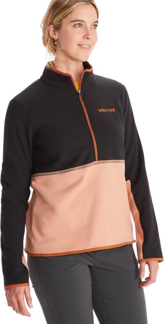 Rocklin 1/2 Zip - Womens - Black / Rose Gold 1
