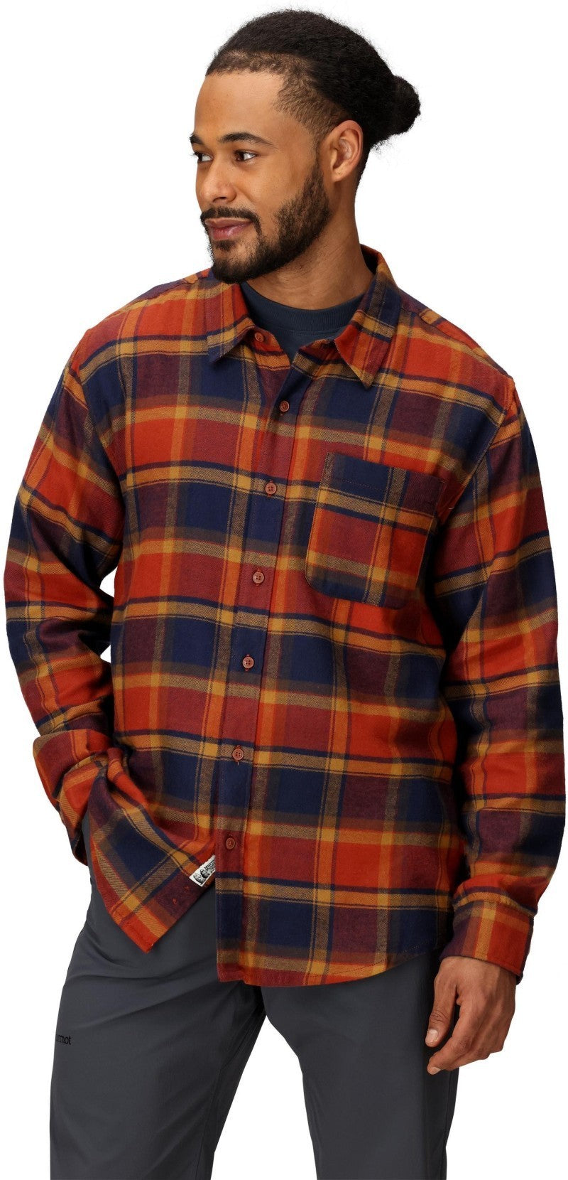 Rush Creek Lightweight Flannel LS - Mens - pecan 1