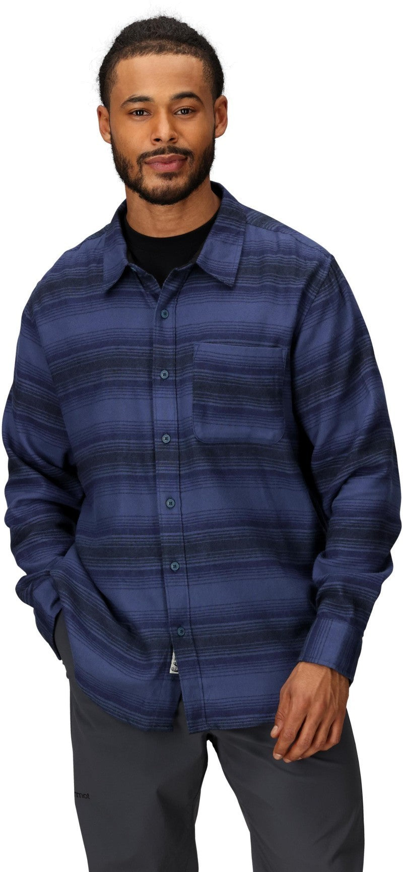 Rush Creek Lightweight Flannel LS - Mens - thunderhead / black 1