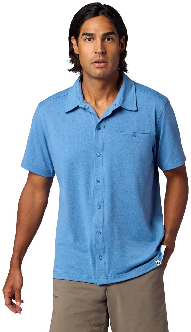 Sereno Button Down SS - Mens - summerstorm heather 1