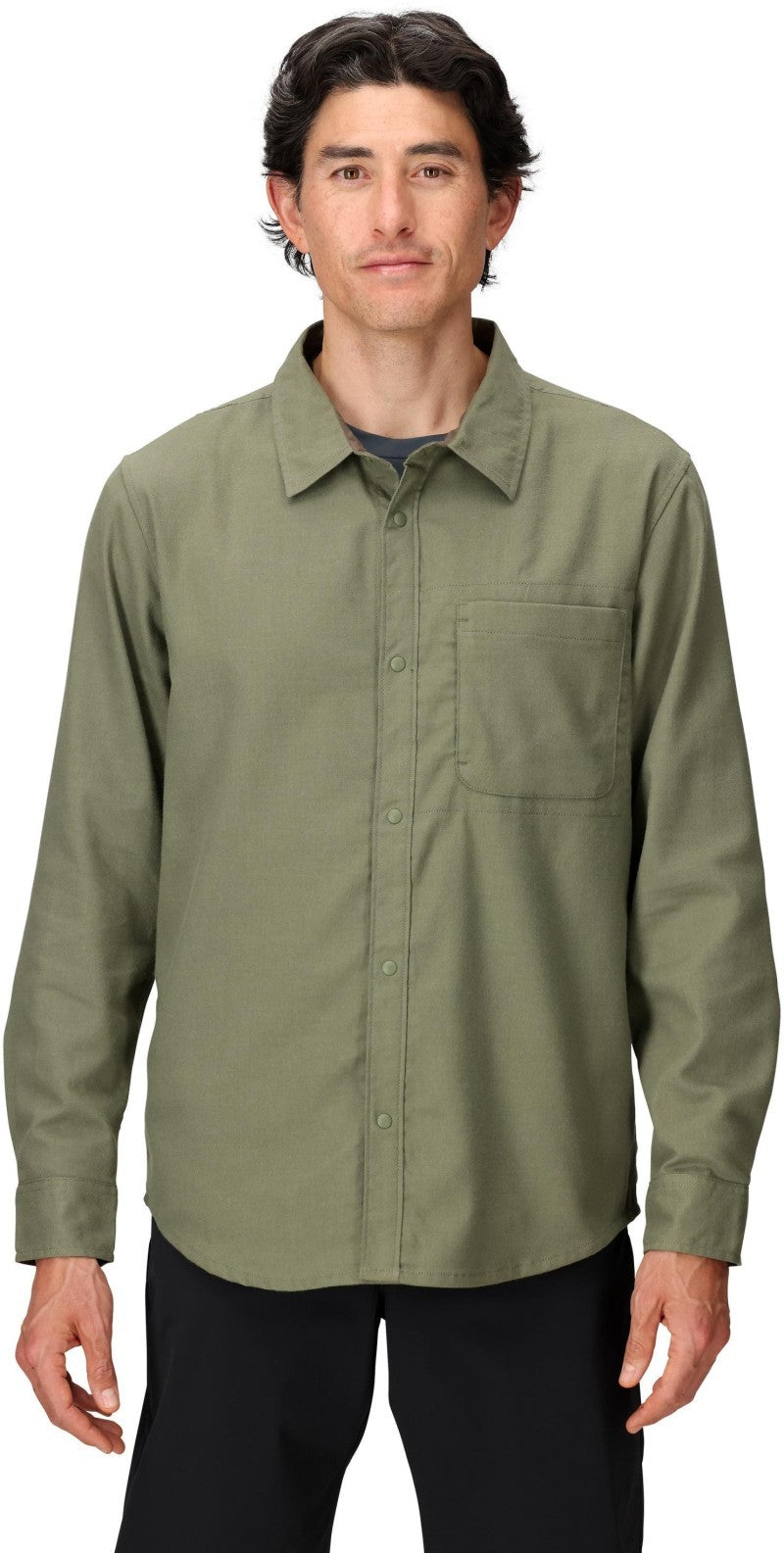 Stonepeak Lightweight Performance Flannel LS - Mens - olive grove 1