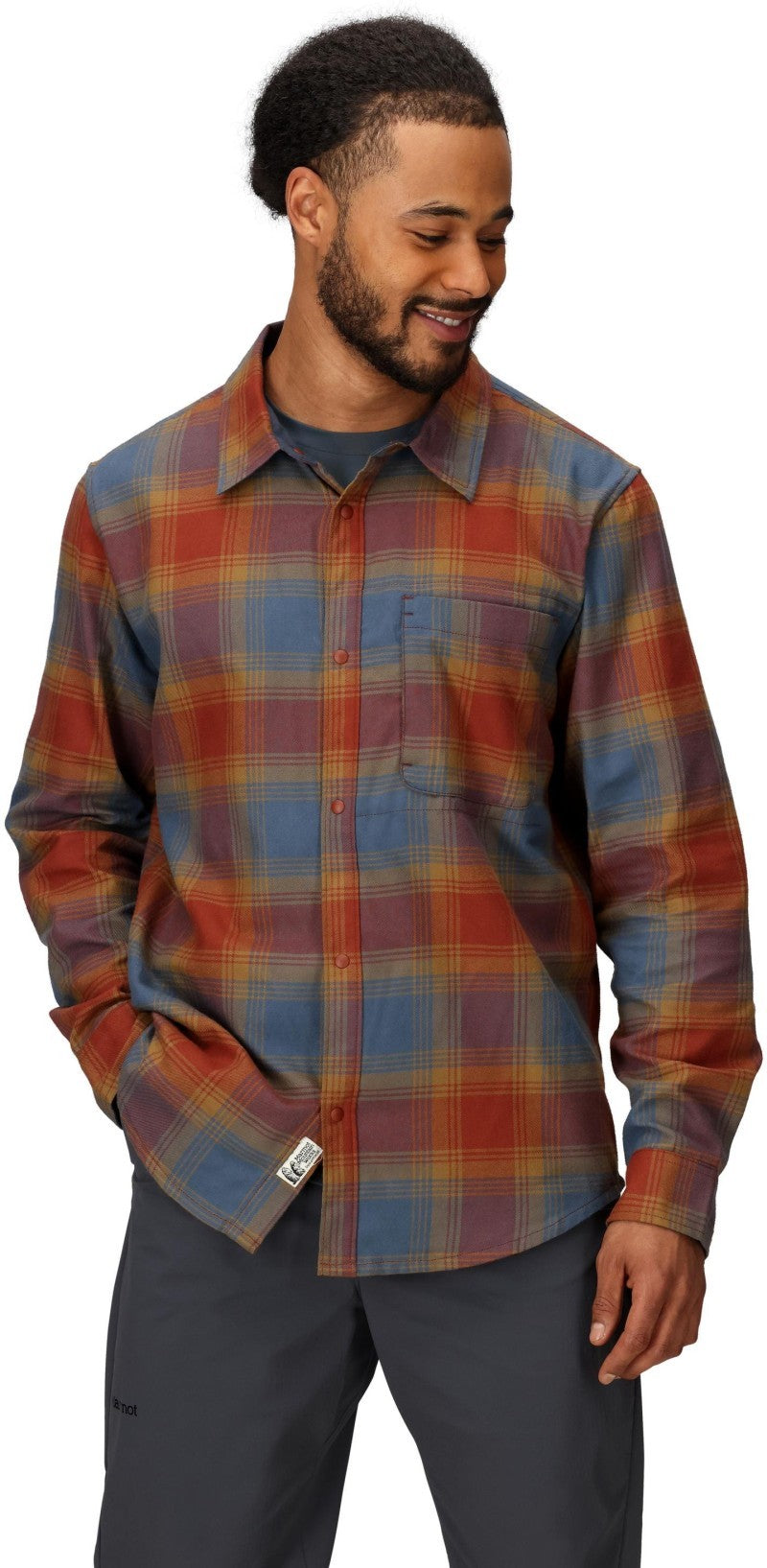 Stonepeak Lightweight Performance Flannel LS - Mens - pecan 1